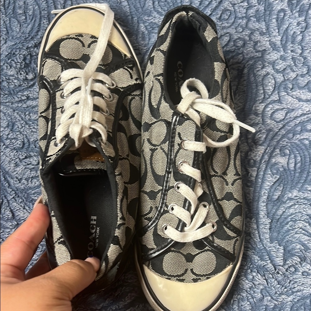 Coach Black and White Sneakers - Picture 3 of 9